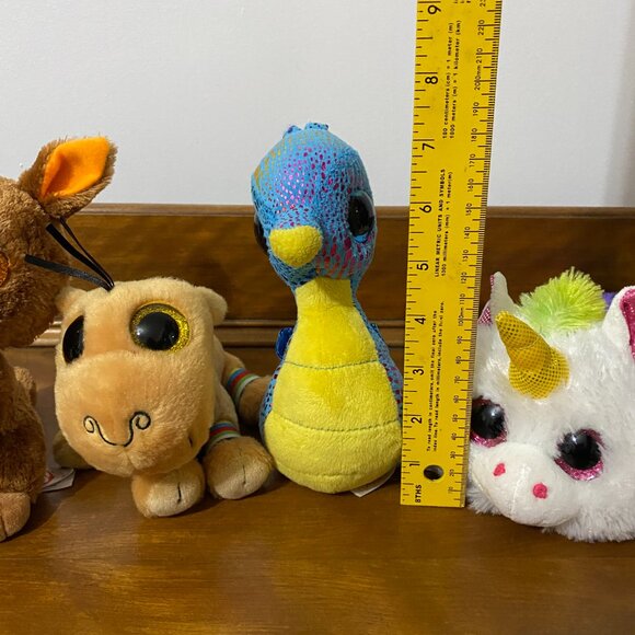 Lot of 4 plushes-3 TY Beanie Boos and 1 Fiesta Fursian Rainbow Unicorn - Picture 10 of 11